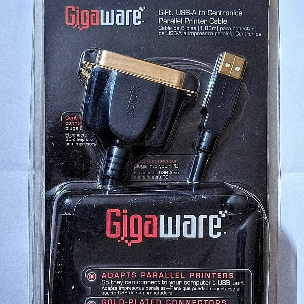 Gigaware 6 Ft USB to IEEE1284 CN36 Parallel Printer Adapter NIP